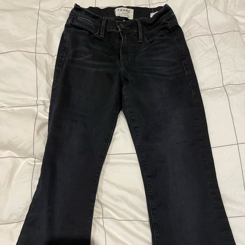 Flared frame denim, dark blue size 24